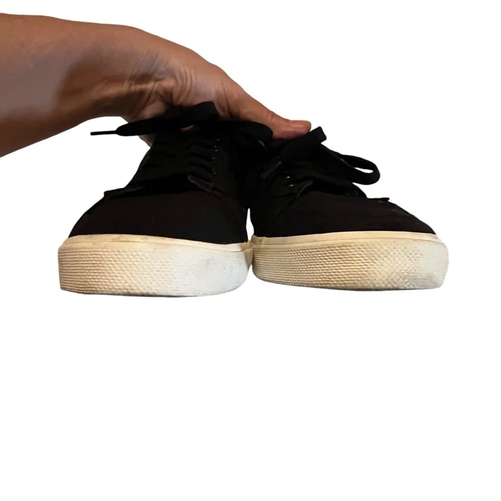 Gola Classics Men's Comet Plimsoll Sneakers Black/Black/Off White Vegan 10